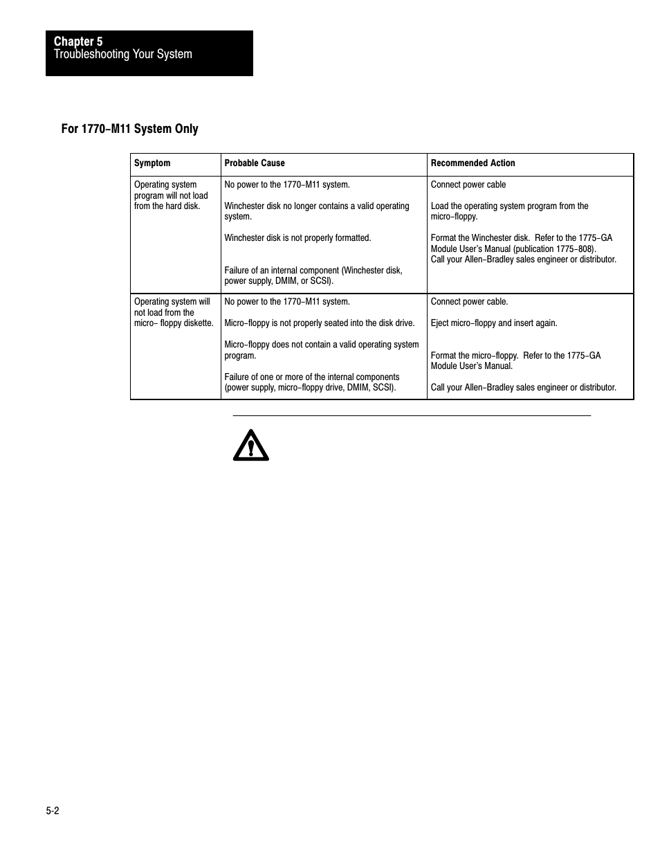 Troubleshooting your system chapter 5 | Rockwell Automation 1770-M12 Mass Storage Systems User Manual | Page 39 / 75