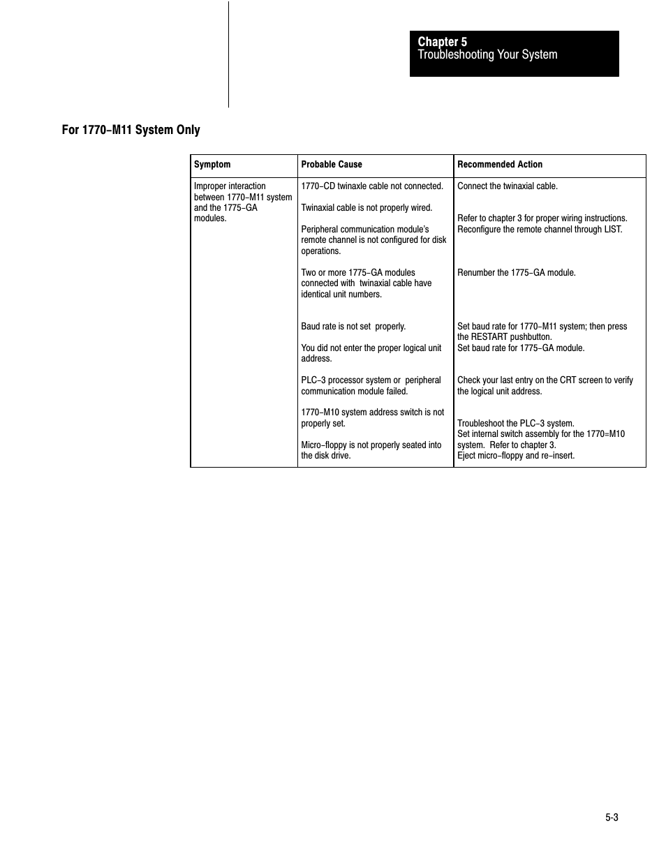 Troubleshooting your system chapter 5 | Rockwell Automation 1770-M12 Mass Storage Systems User Manual | Page 40 / 75