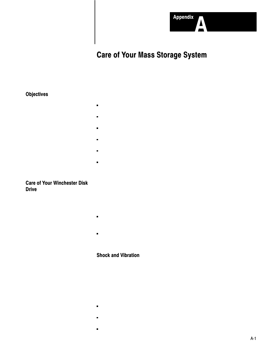 1770-6.6.1, a - care of your mass storage system, Care of your mass storage system | Rockwell Automation 1770-M12 Mass Storage Systems User Manual | Page 41 / 75