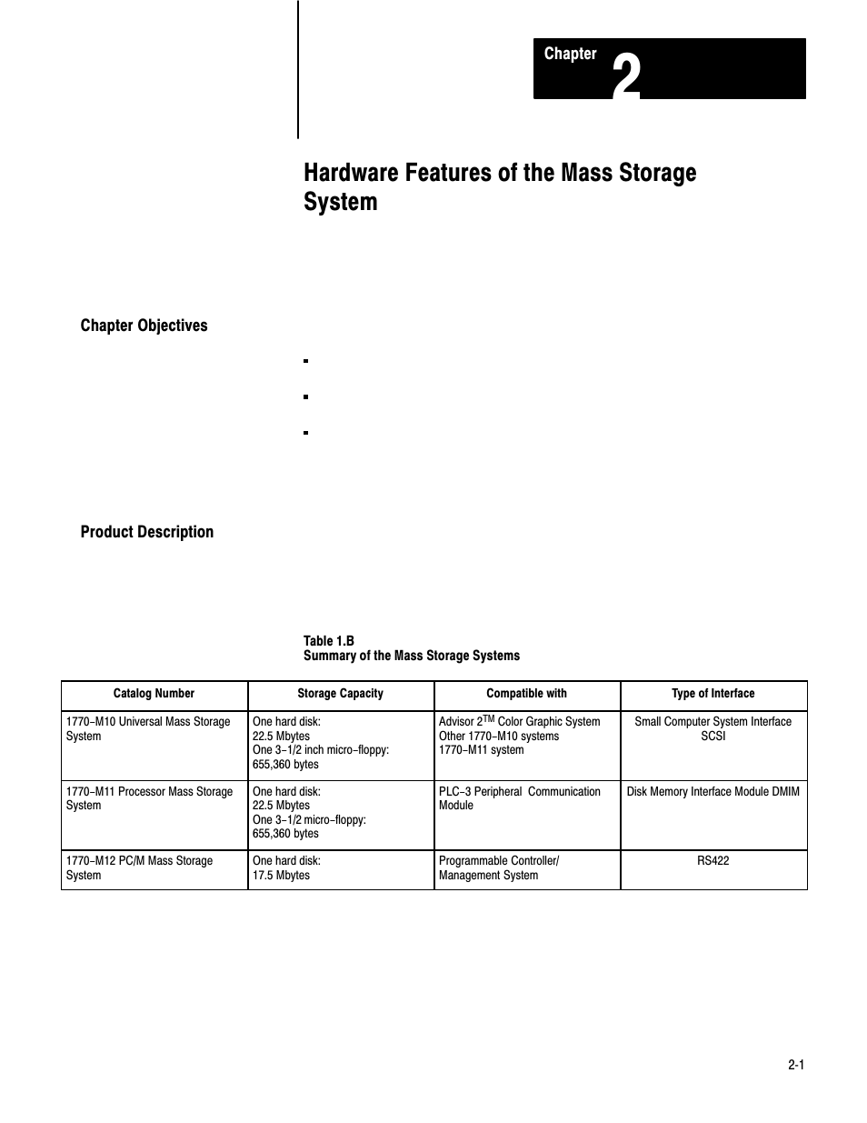 Hardware features of the mass storage system | Rockwell Automation 1770-M12 Mass Storage Systems User Manual | Page 7 / 75