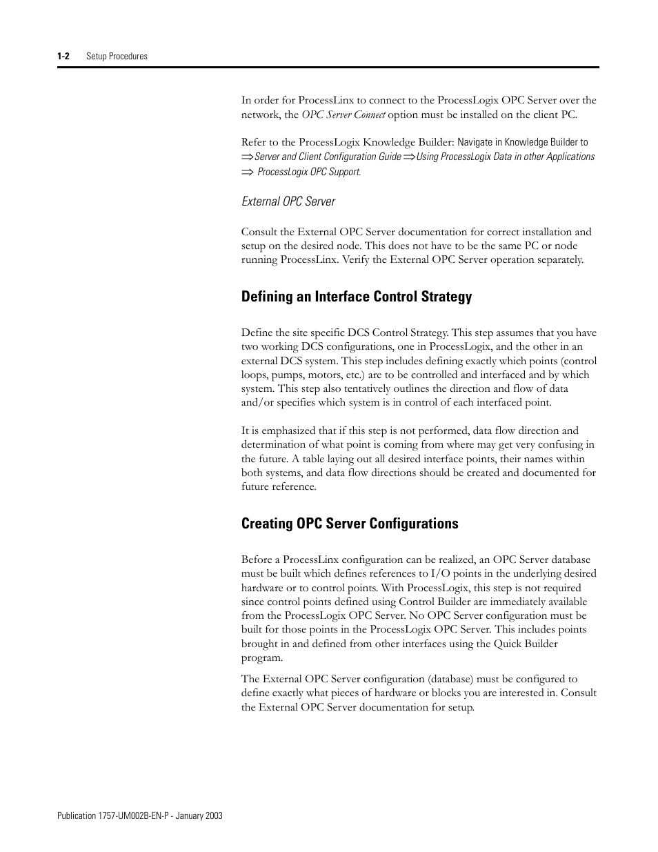 External opc server, Defining an interface control strategy, Creating opc server configurations | Rockwell Automation 1757-PROCESSLINX ProcessLinx OPC Server to Server Software User Manual User Manual | Page 10 / 70