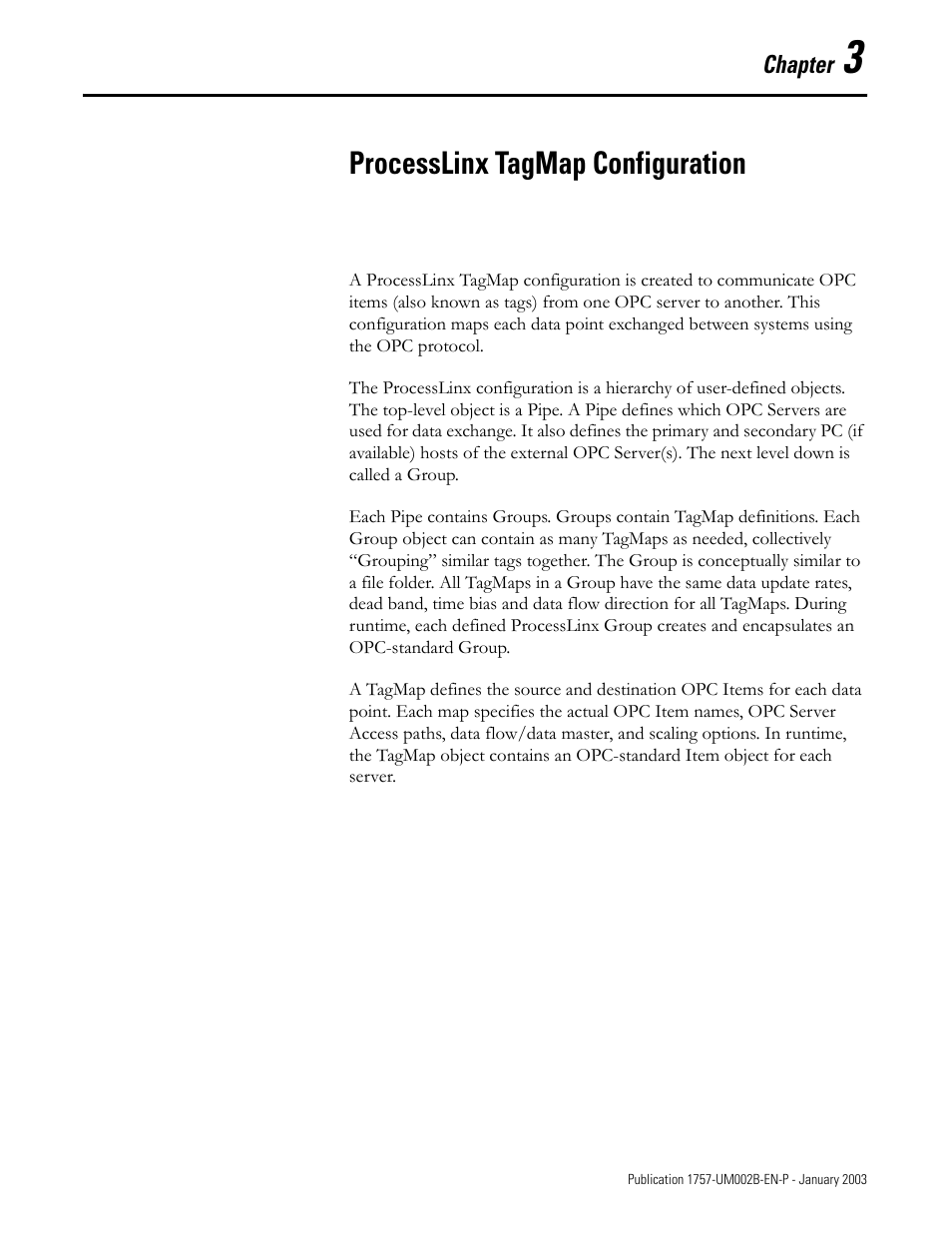 3 processlinx tagmap configuration, Processlinx tagmap configuration | Rockwell Automation 1757-PROCESSLINX ProcessLinx OPC Server to Server Software User Manual User Manual | Page 21 / 70