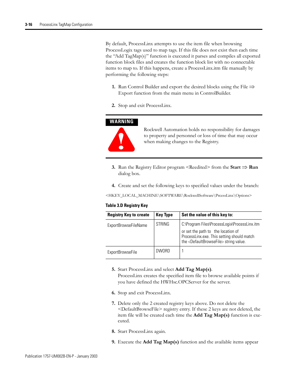 Rockwell Automation 1757-PROCESSLINX ProcessLinx OPC Server to Server Software User Manual User Manual | Page 36 / 70