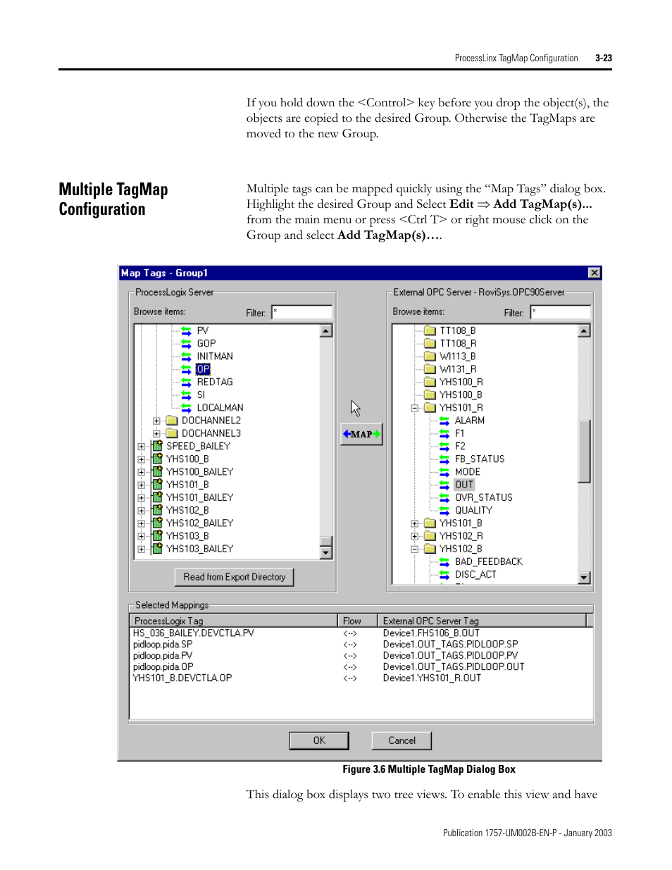 Multiple tagmap configuration, Multiple tagmap configuration -23 | Rockwell Automation 1757-PROCESSLINX ProcessLinx OPC Server to Server Software User Manual User Manual | Page 43 / 70