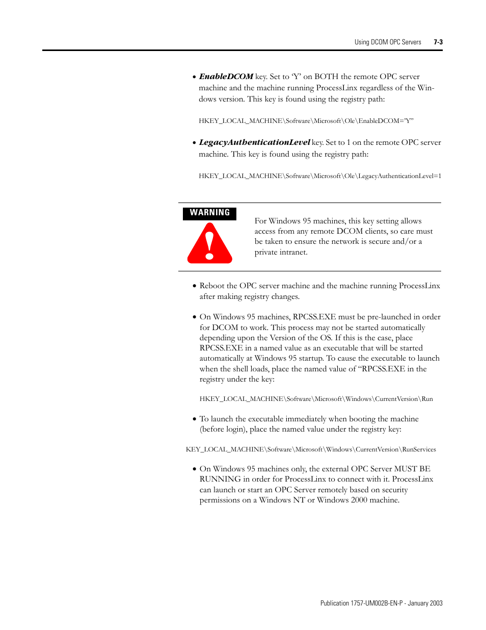 Rockwell Automation 1757-PROCESSLINX ProcessLinx OPC Server to Server Software User Manual User Manual | Page 65 / 70
