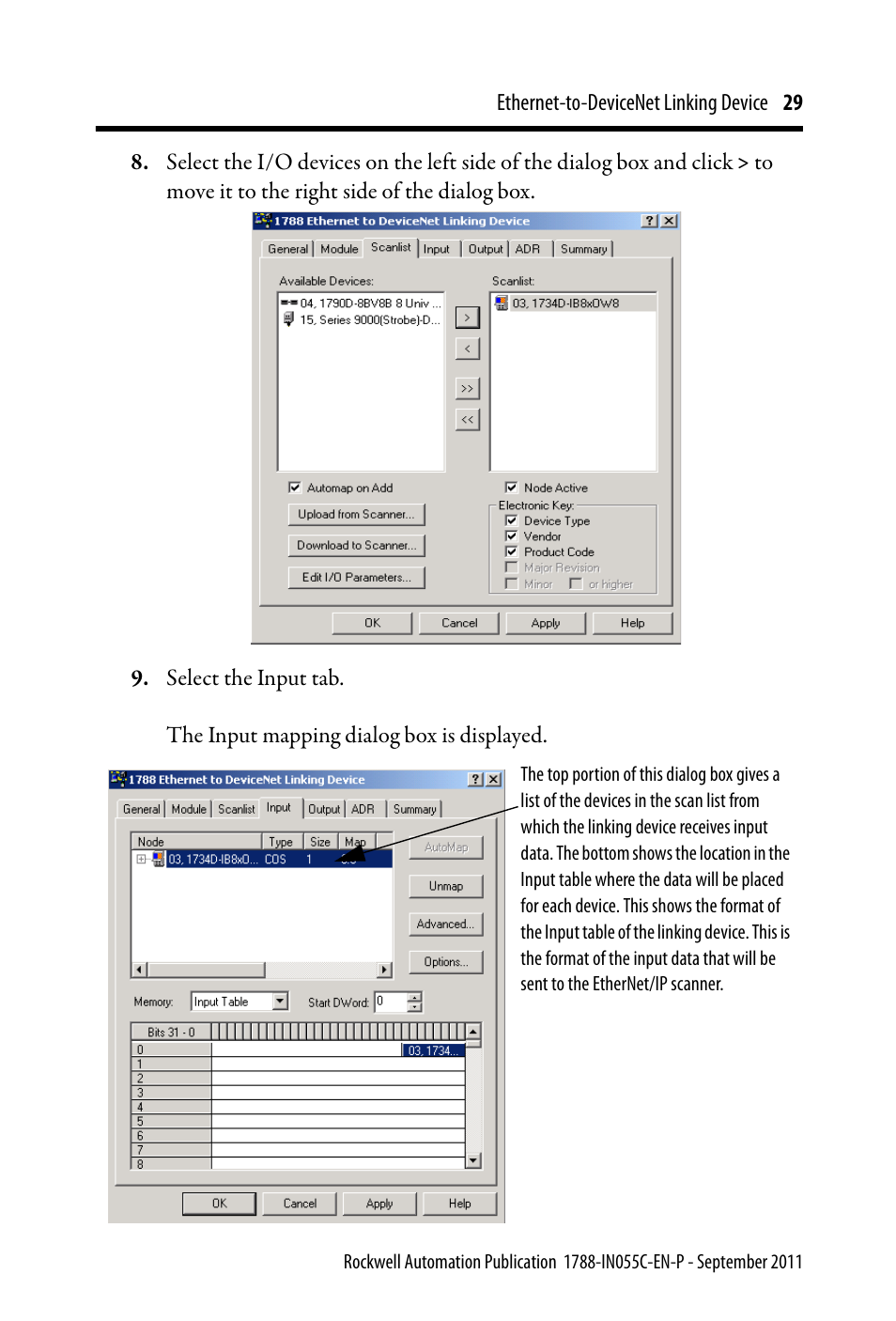 Rockwell Automation 1788-EN2DN Ethernet-to-DeviceNet Linking Device User Manual | Page 29 / 56