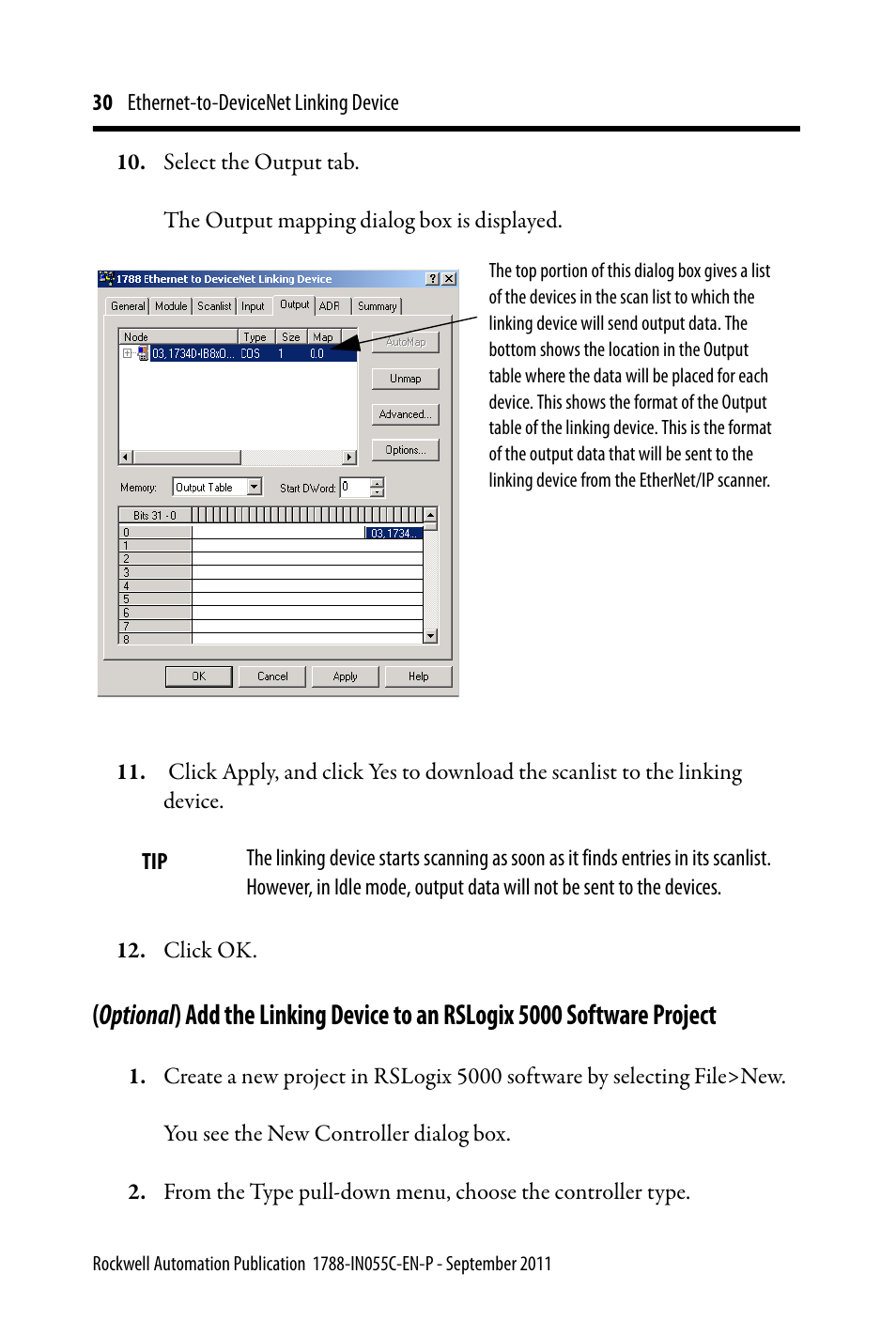 Rockwell Automation 1788-EN2DN Ethernet-to-DeviceNet Linking Device User Manual | Page 30 / 56