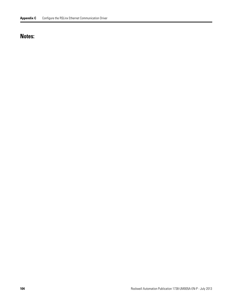 Rockwell Automation 1738-AENT, Series B ArmorPOINT I/O Dual Port EtherNet/IP Adapters User Manual User Manual | Page 116 / 122