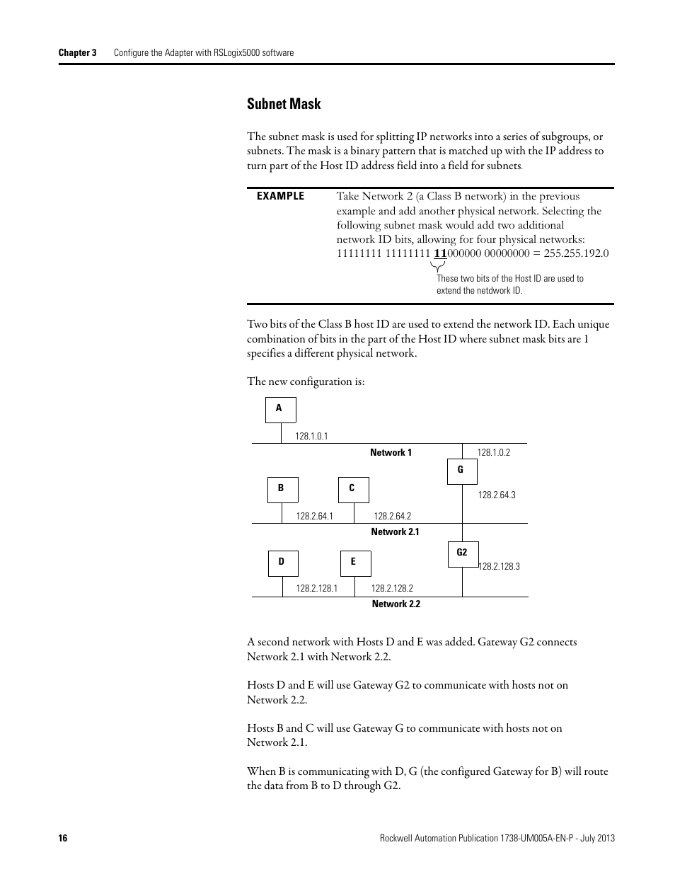 Subnet mask | Rockwell Automation 1738-AENT, Series B ArmorPOINT I/O Dual Port EtherNet/IP Adapters User Manual User Manual | Page 26 / 122