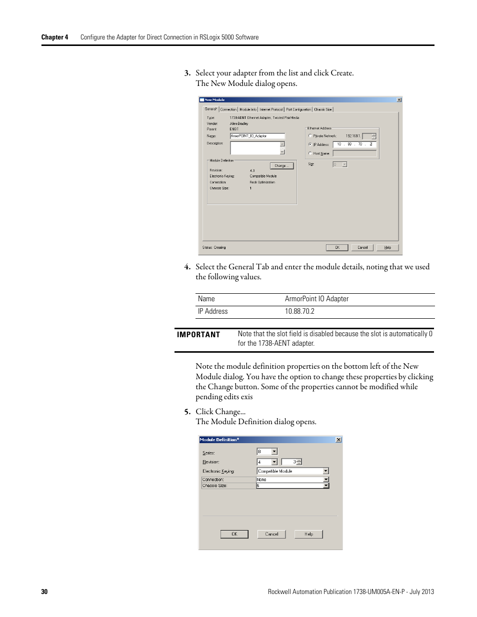 Rockwell Automation 1738-AENT, Series B ArmorPOINT I/O Dual Port EtherNet/IP Adapters User Manual User Manual | Page 40 / 122