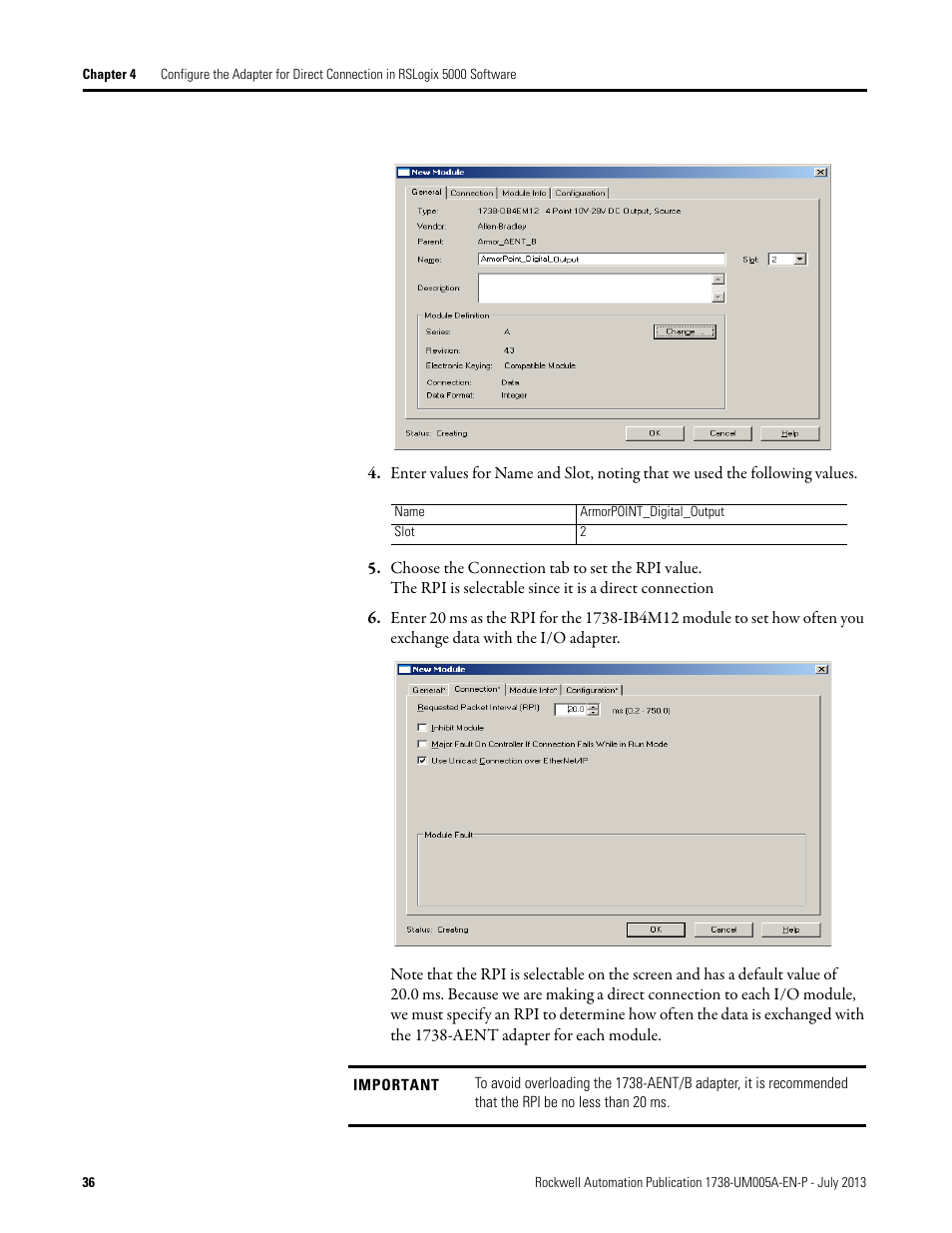 Rockwell Automation 1738-AENT, Series B ArmorPOINT I/O Dual Port EtherNet/IP Adapters User Manual User Manual | Page 46 / 122