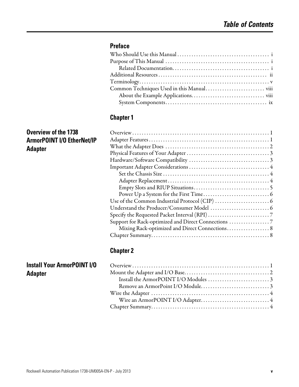 Rockwell Automation 1738-AENT, Series B ArmorPOINT I/O Dual Port EtherNet/IP Adapters User Manual User Manual | Page 7 / 122