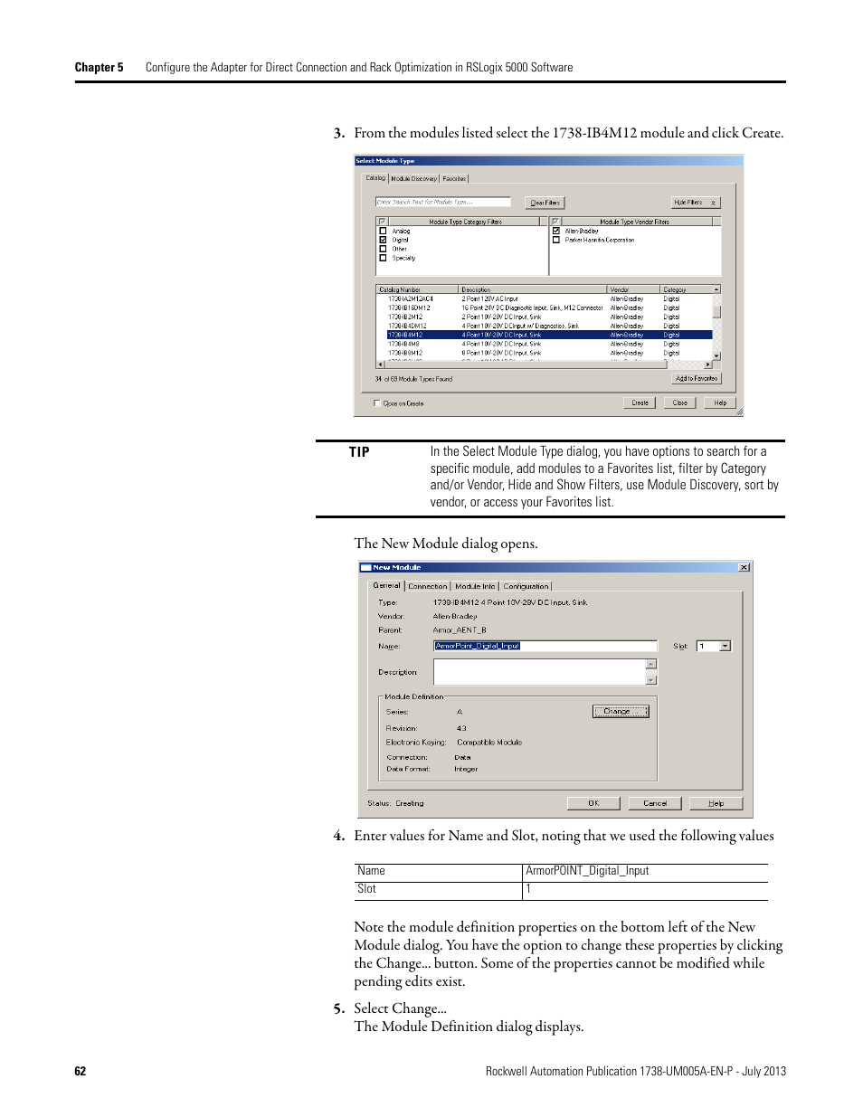 Rockwell Automation 1738-AENT, Series B ArmorPOINT I/O Dual Port EtherNet/IP Adapters User Manual User Manual | Page 72 / 122