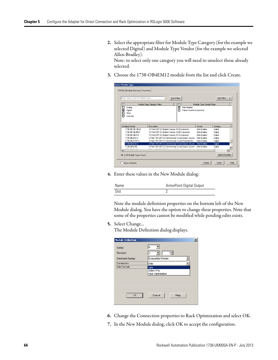 Rockwell Automation 1738-AENT, Series B ArmorPOINT I/O Dual Port EtherNet/IP Adapters User Manual User Manual | Page 74 / 122