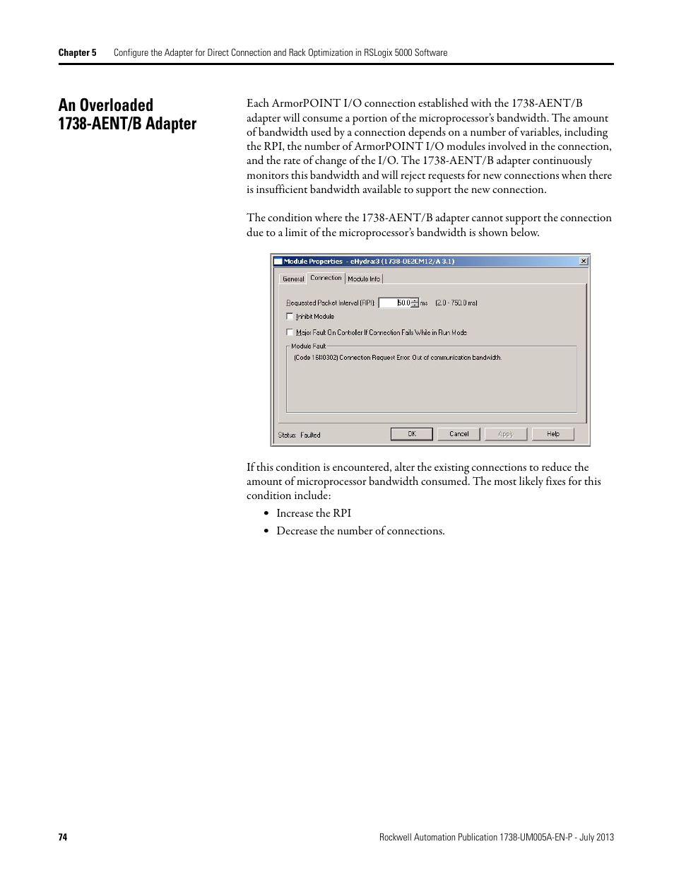 An overloaded 1738-aent/b adapter | Rockwell Automation 1738-AENT, Series B ArmorPOINT I/O Dual Port EtherNet/IP Adapters User Manual User Manual | Page 84 / 122