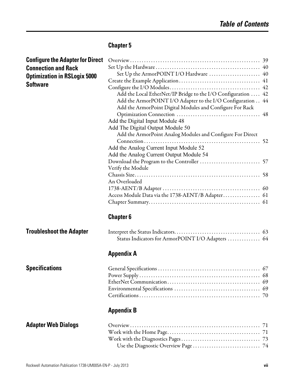 Rockwell Automation 1738-AENT, Series B ArmorPOINT I/O Dual Port EtherNet/IP Adapters User Manual User Manual | Page 9 / 122