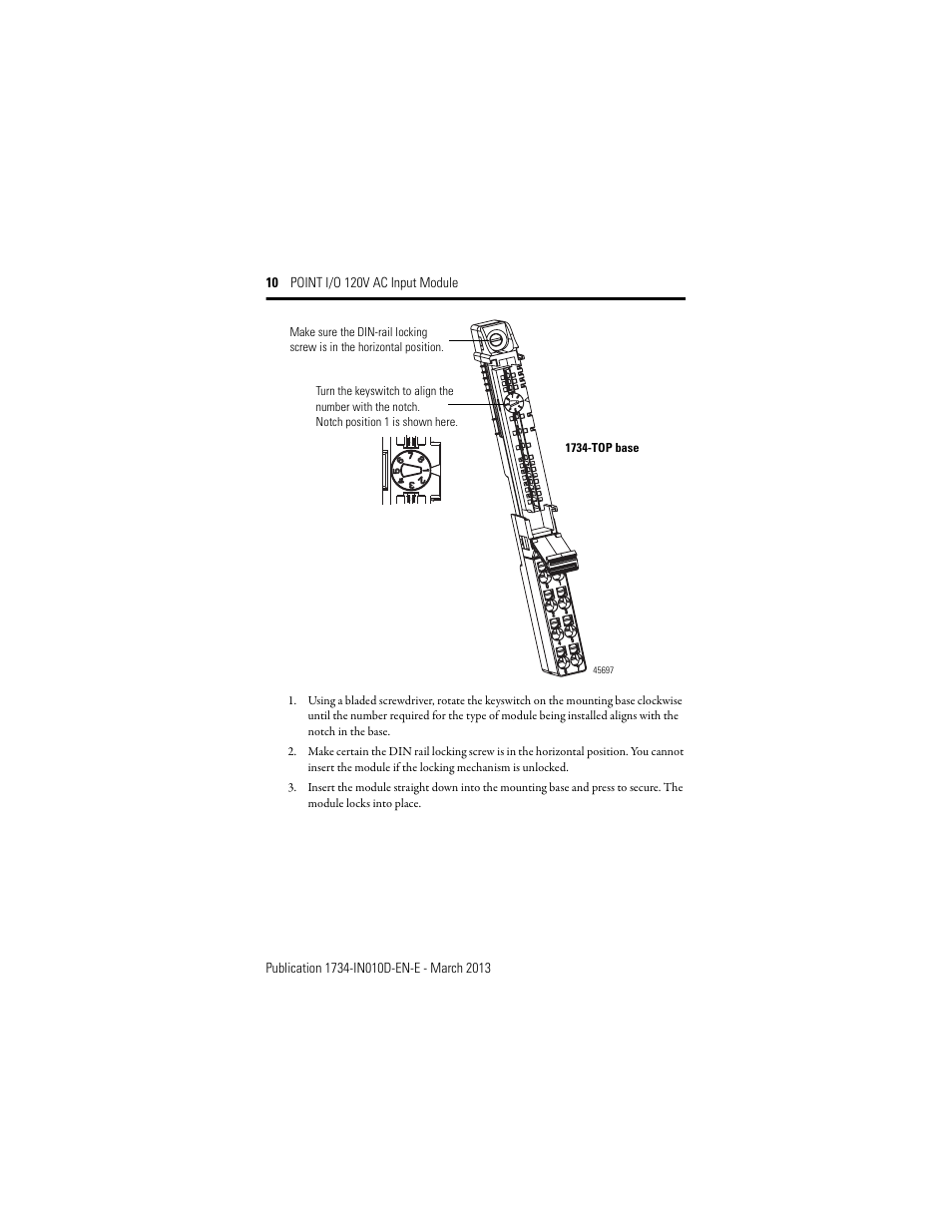 Rockwell Automation 1734-IA2_IA4, Series C POINT I/O 120V AC Input Module Installation Instructions User Manual | Page 10 / 24