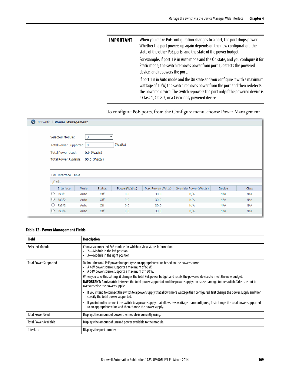 Rockwell Automation 1783-Mxxx Stratix 8000 and 8300 Ethernet Managed Switches User Manual User Manual | Page 109 / 204