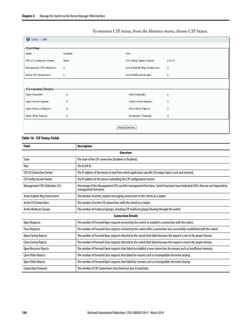 Rockwell Automation 1783-Mxxx Stratix 8000 and 8300 Ethernet Managed Switches User Manual User Manual | Page 130 / 204