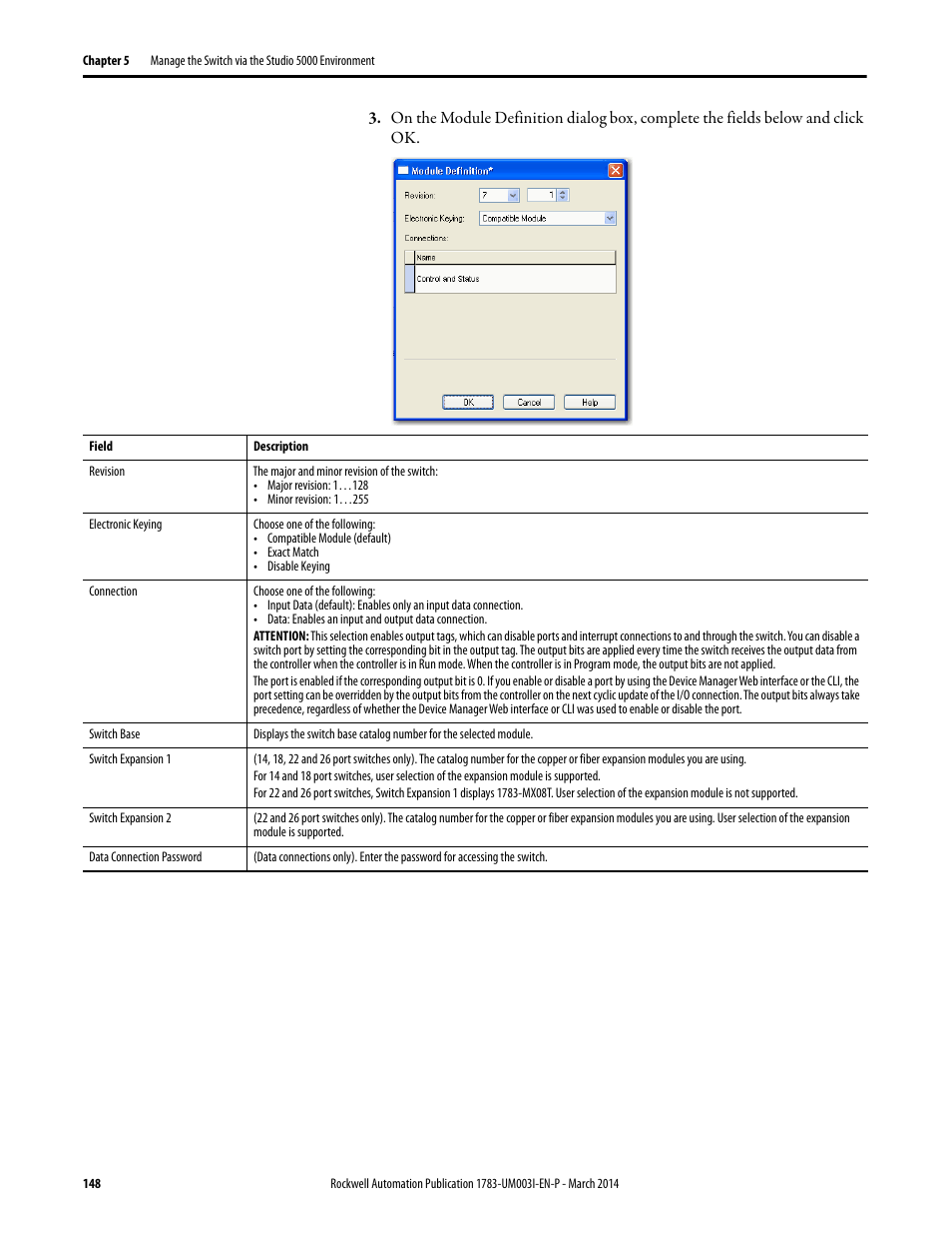 Rockwell Automation 1783-Mxxx Stratix 8000 and 8300 Ethernet Managed Switches User Manual User Manual | Page 148 / 204
