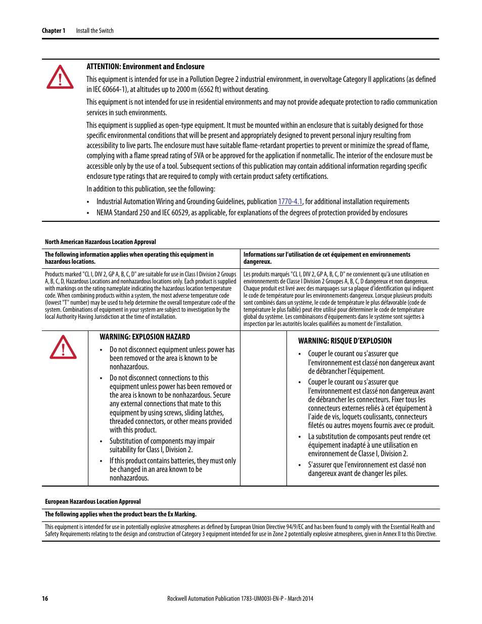Rockwell Automation 1783-Mxxx Stratix 8000 and 8300 Ethernet Managed Switches User Manual User Manual | Page 16 / 204