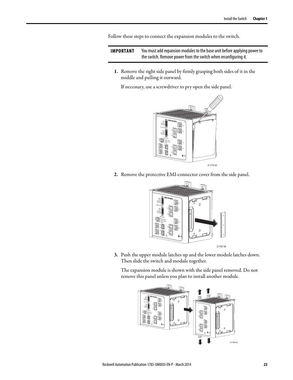Rockwell Automation 1783-Mxxx Stratix 8000 and 8300 Ethernet Managed Switches User Manual User Manual | Page 23 / 204