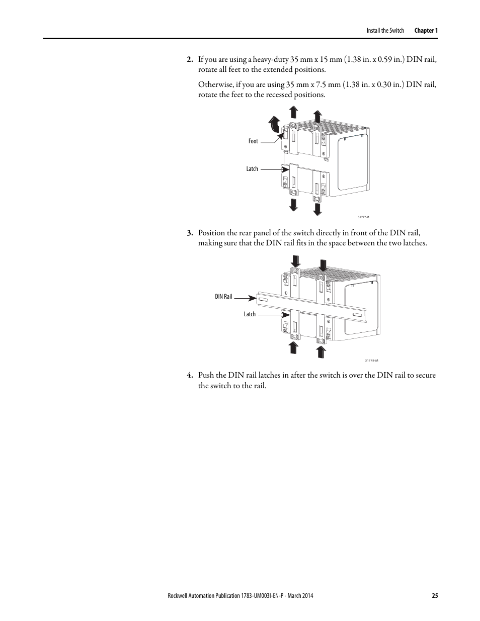 Rockwell Automation 1783-Mxxx Stratix 8000 and 8300 Ethernet Managed Switches User Manual User Manual | Page 25 / 204