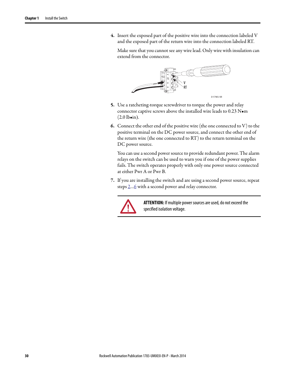 Rockwell Automation 1783-Mxxx Stratix 8000 and 8300 Ethernet Managed Switches User Manual User Manual | Page 30 / 204