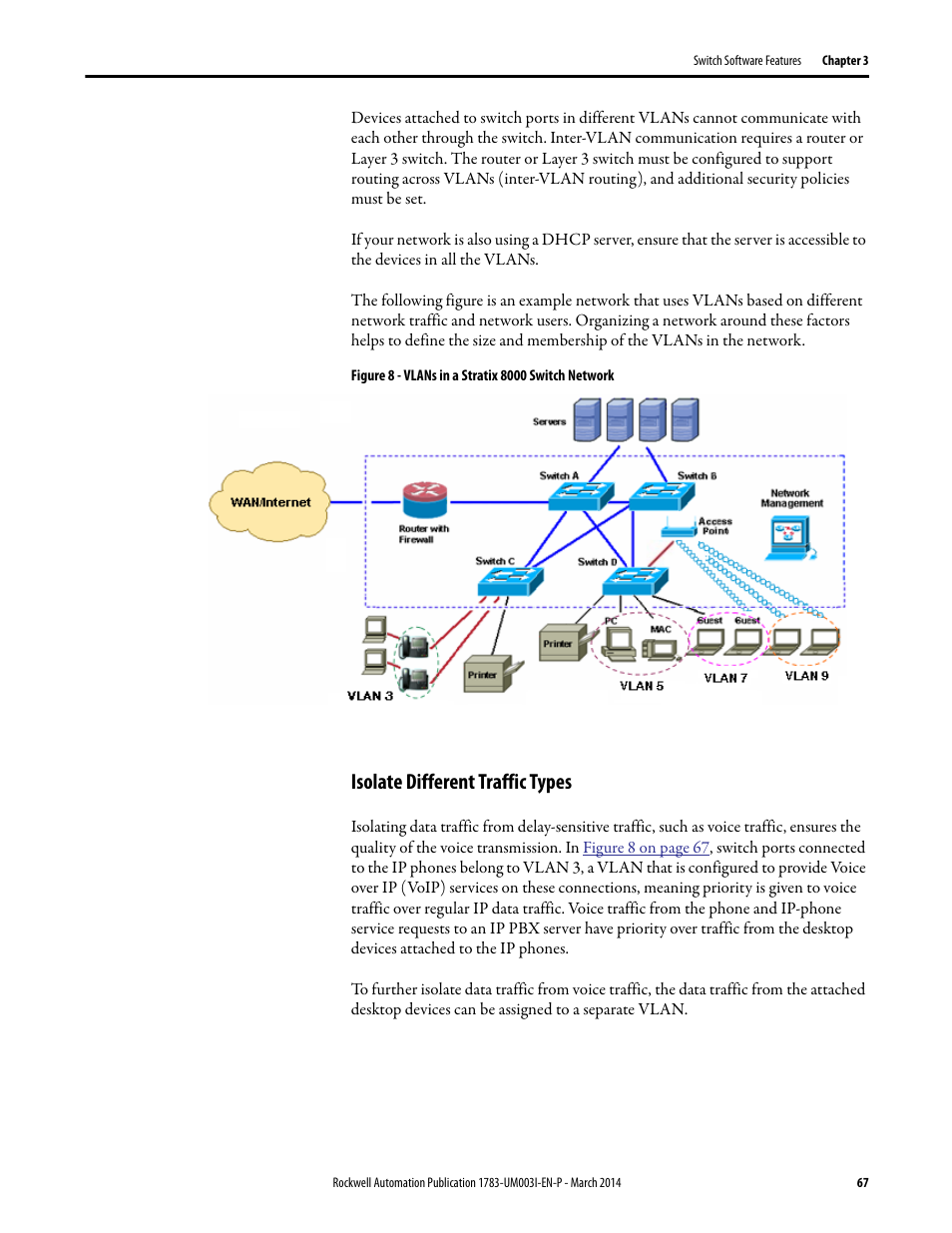 Isolate different traffic types | Rockwell Automation 1783-Mxxx Stratix 8000 and 8300 Ethernet Managed Switches User Manual User Manual | Page 67 / 204