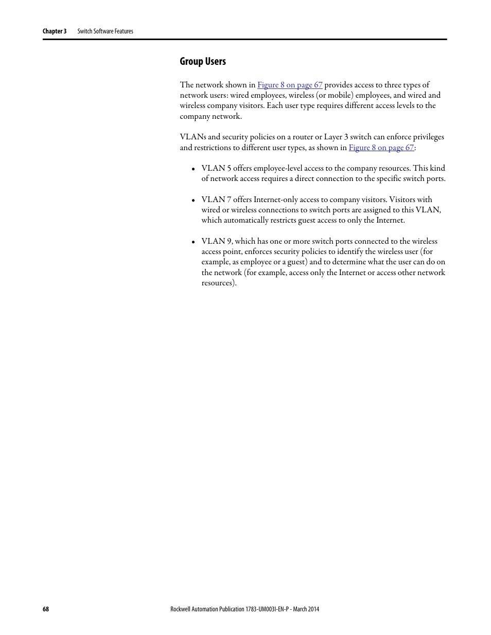 Group users | Rockwell Automation 1783-Mxxx Stratix 8000 and 8300 Ethernet Managed Switches User Manual User Manual | Page 68 / 204