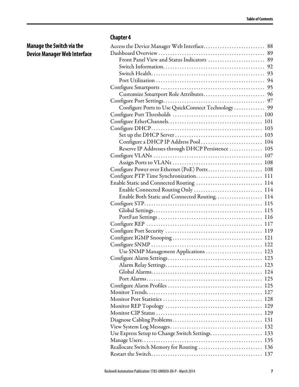 Rockwell Automation 1783-Mxxx Stratix 8000 and 8300 Ethernet Managed Switches User Manual User Manual | Page 7 / 204