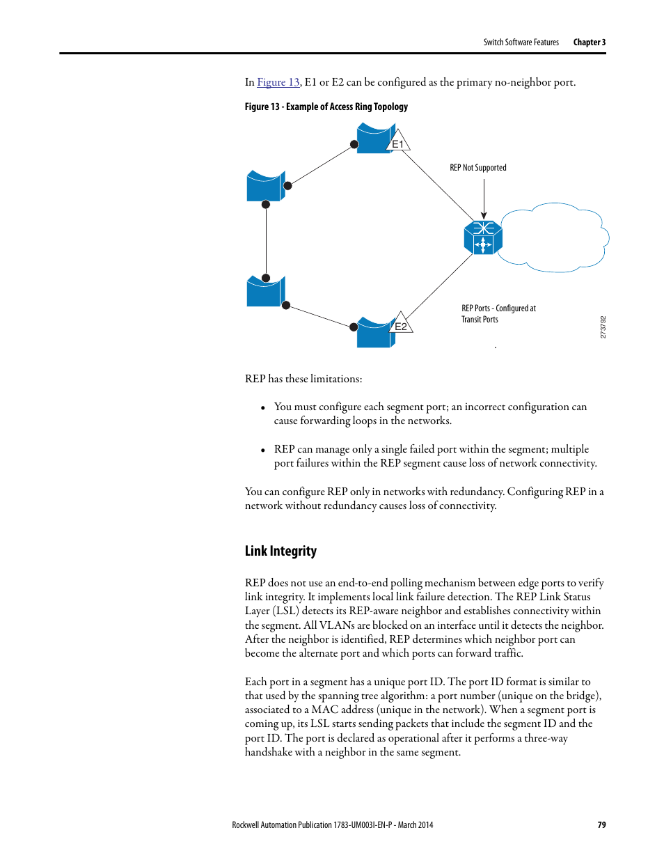 Link integrity | Rockwell Automation 1783-Mxxx Stratix 8000 and 8300 Ethernet Managed Switches User Manual User Manual | Page 79 / 204