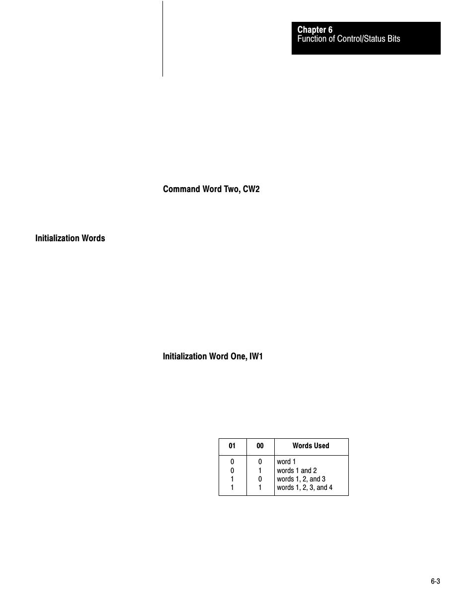 Initialization words | Rockwell Automation 1771-DA,D17716.5.13 U MNL 1771-DA ASCII I/O MODULE User Manual | Page 138 / 262