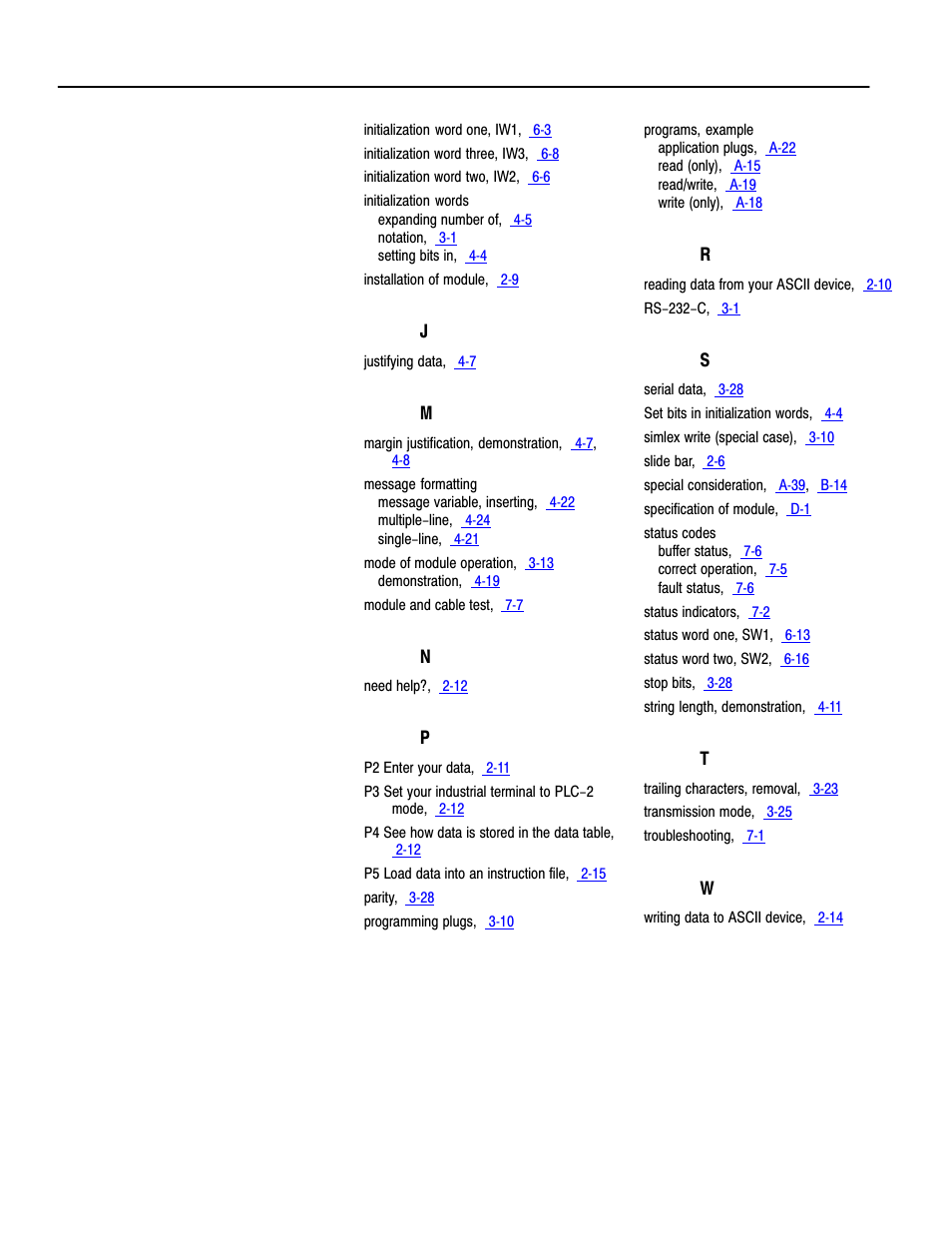 Rockwell Automation 1771-DA,D17716.5.13 U MNL 1771-DA ASCII I/O MODULE User Manual | Page 261 / 262