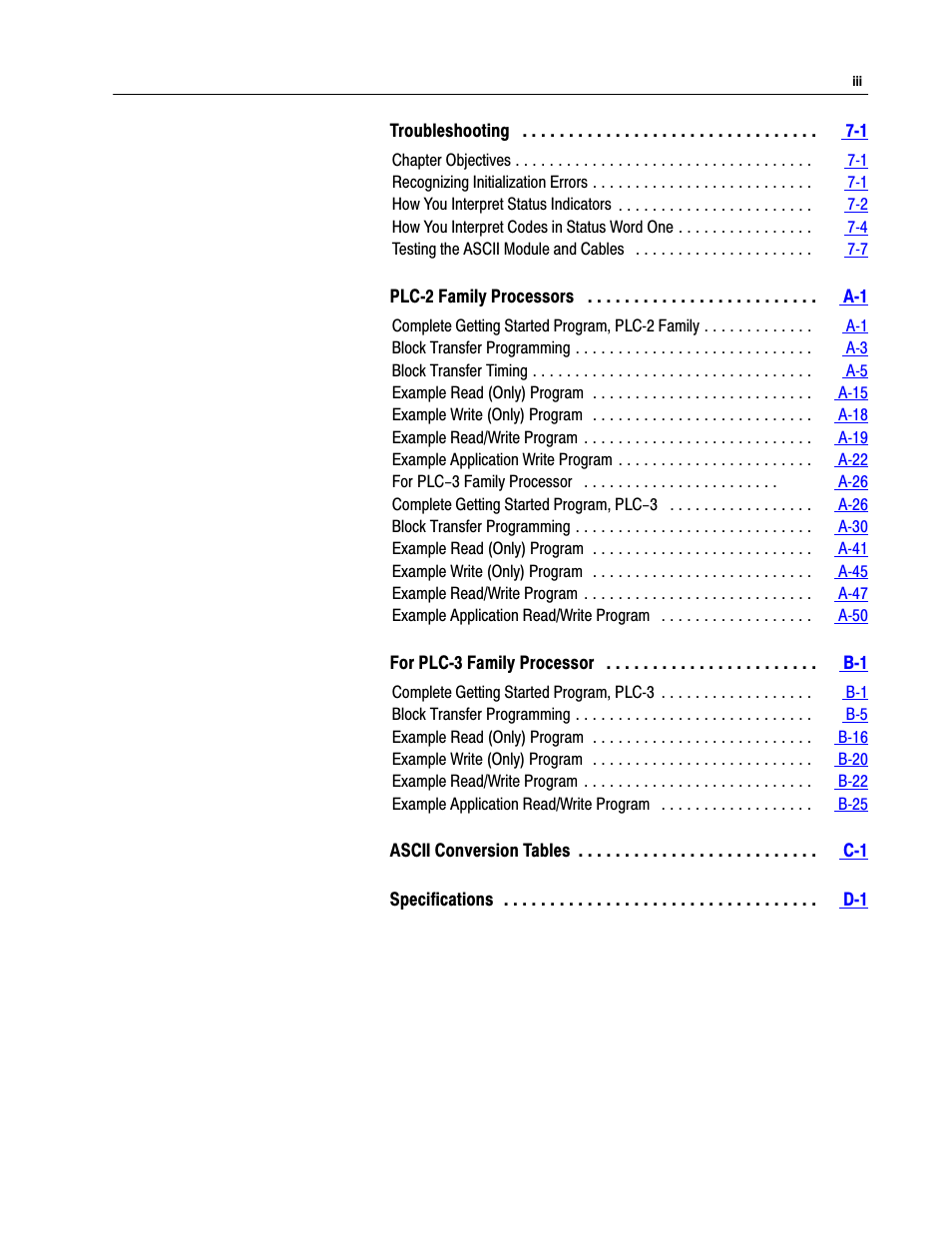 Rockwell Automation 1771-DA,D17716.5.13 U MNL 1771-DA ASCII I/O MODULE User Manual | Page 4 / 262