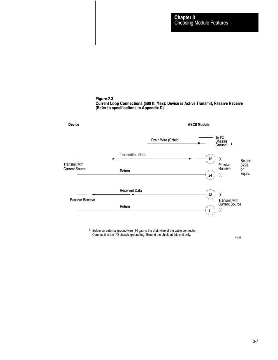 Choosing module features chapter 3 | Rockwell Automation 1771-DA,D17716.5.13 U MNL 1771-DA ASCII I/O MODULE User Manual | Page 49 / 262