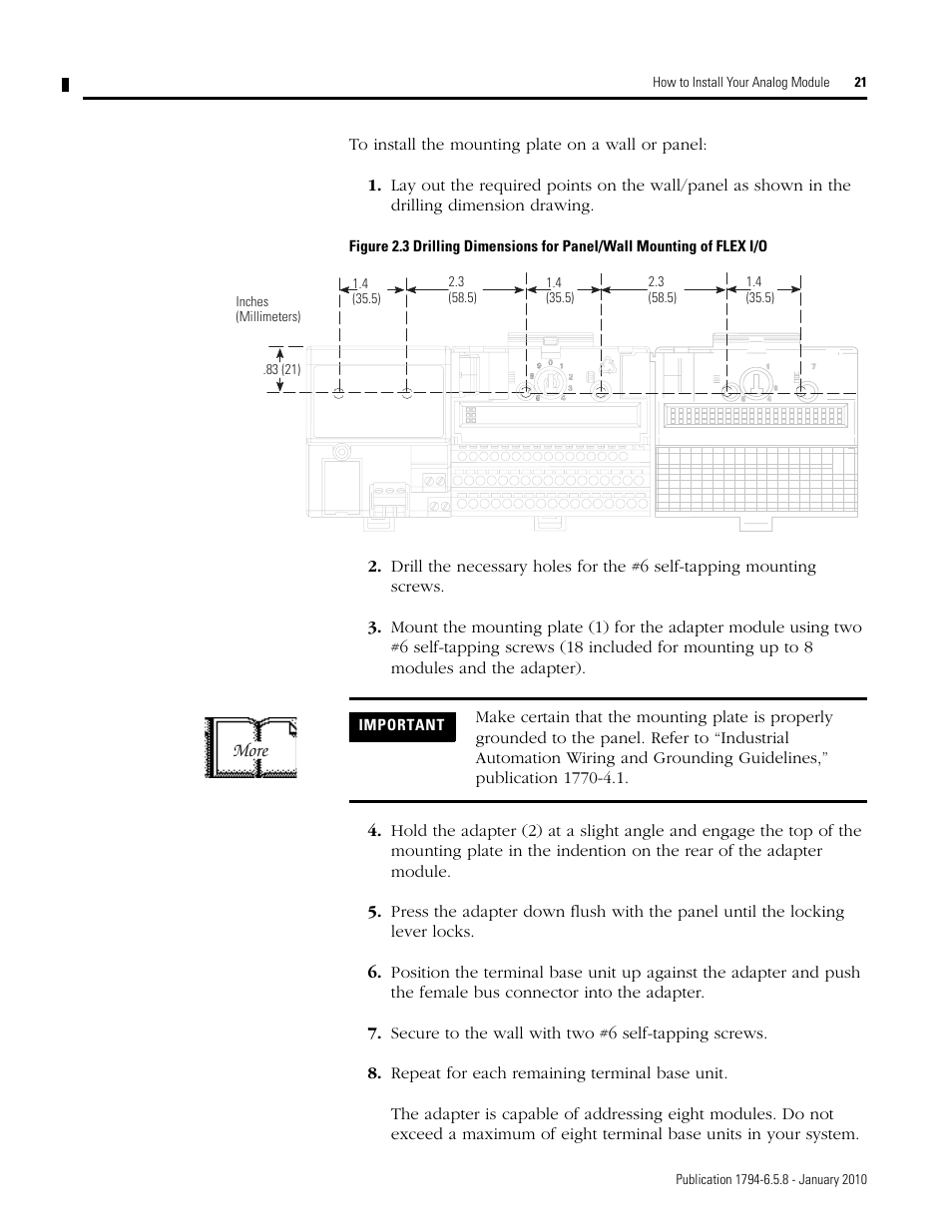 Rockwell Automation 1794-IF4I, -OF4I, IF2XOF2I, -IF4IXT, -IF4ICFXT, -OF4IXT, IF2XOF2IXT FLEX I/O Isolated Analog Modules User Manual | Page 21 / 147