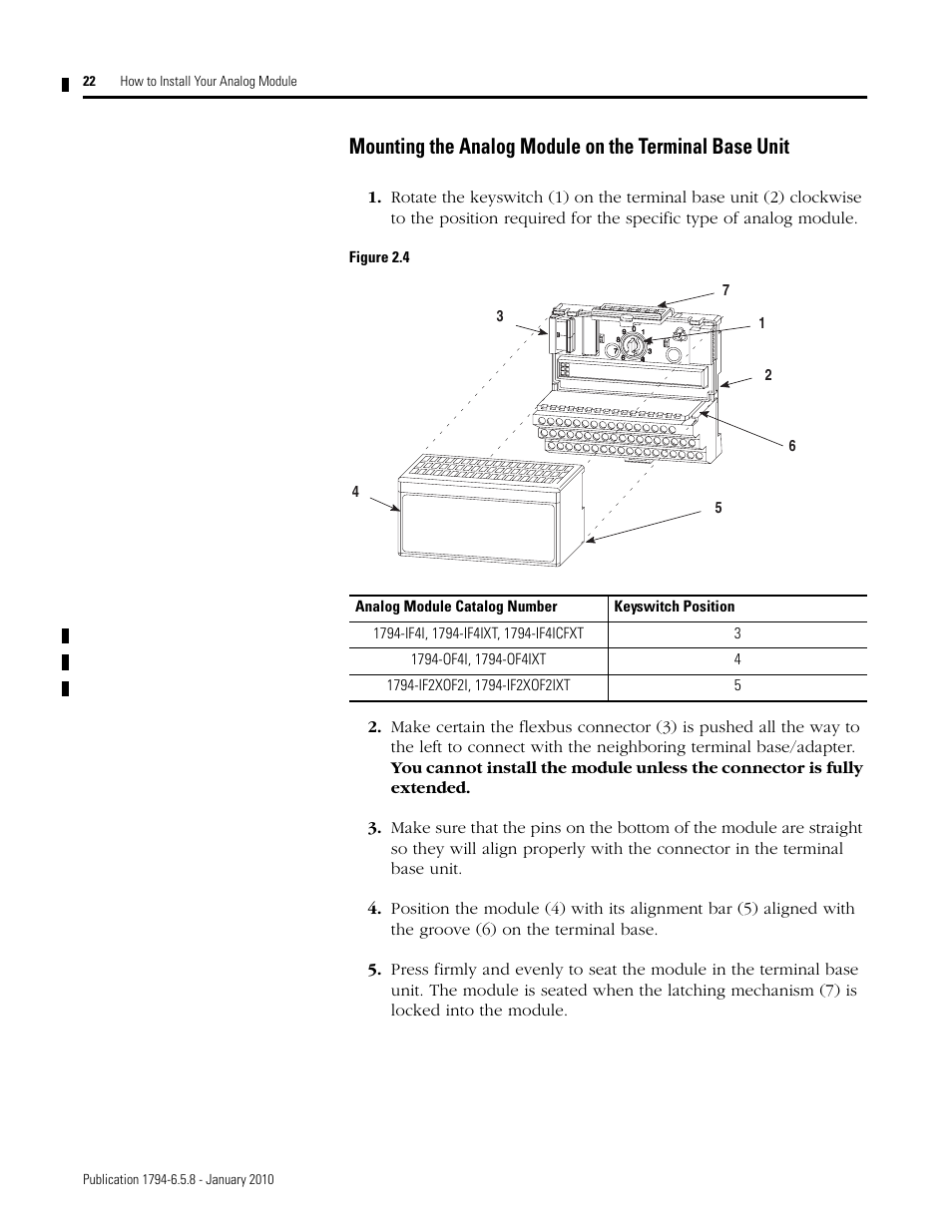 Rockwell Automation 1794-IF4I, -OF4I, IF2XOF2I, -IF4IXT, -IF4ICFXT, -OF4IXT, IF2XOF2IXT FLEX I/O Isolated Analog Modules User Manual | Page 22 / 147