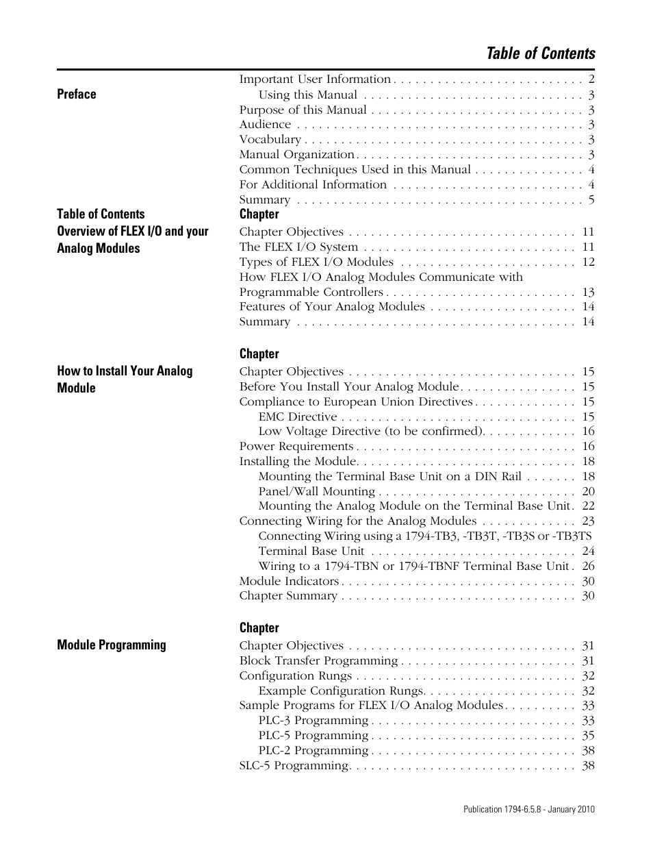 Rockwell Automation 1794-IF4I, -OF4I, IF2XOF2I, -IF4IXT, -IF4ICFXT, -OF4IXT, IF2XOF2IXT FLEX I/O Isolated Analog Modules User Manual | Page 7 / 147