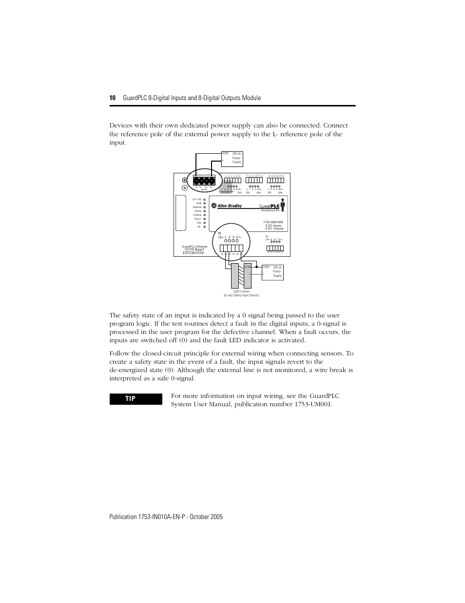 Rockwell Automation 1753-IB8XOB8 GuardPLC 8-Digital Inputs and 8-Digital Outputs Module Installation Instructions User Manual | Page 10 / 20
