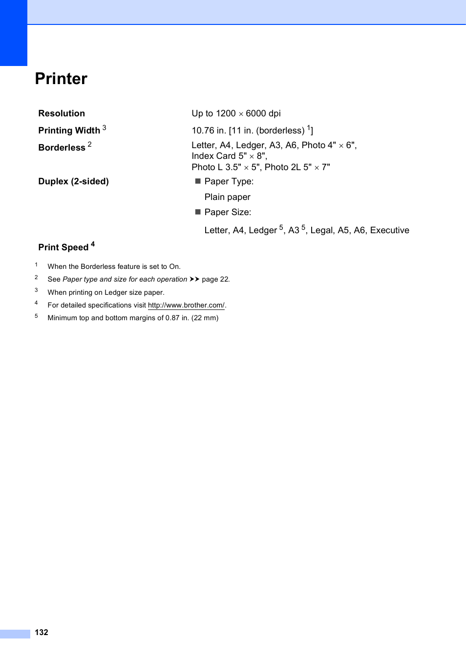 Printer | Brother Printer MFC-J5910DW User Manual | Page 146 / 155