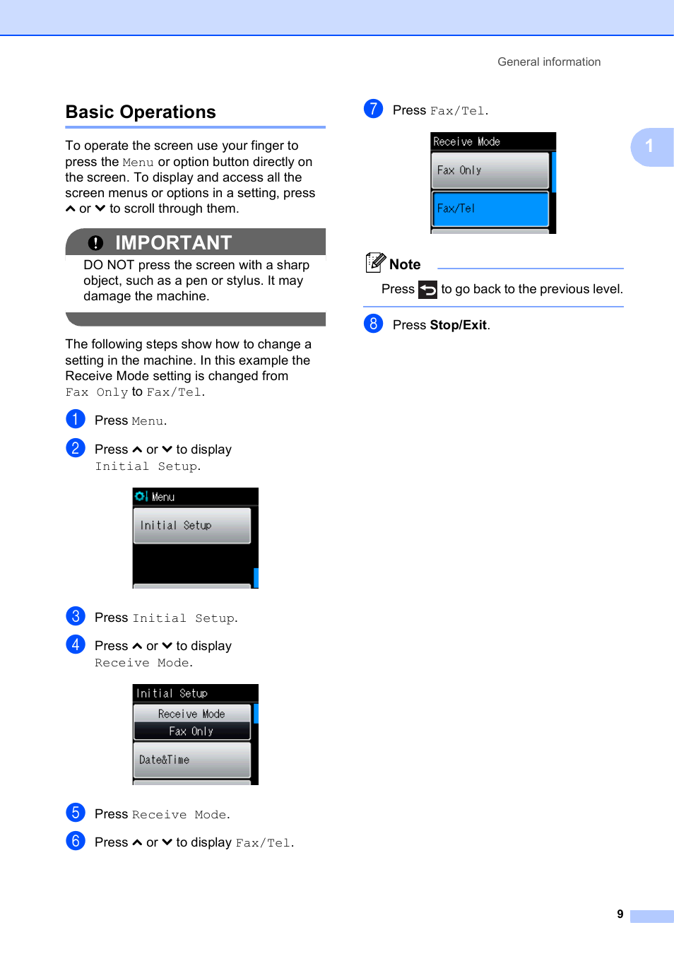 Basic operations, Important, 1basic operations | Brother Printer MFC-J5910DW User Manual | Page 23 / 155