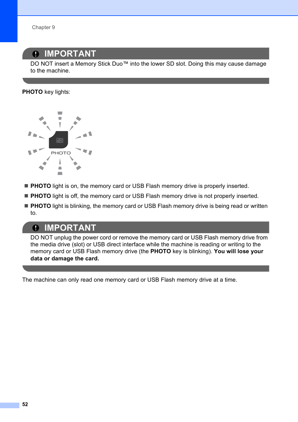 Important | Brother Printer MFC-J5910DW User Manual | Page 66 / 155
