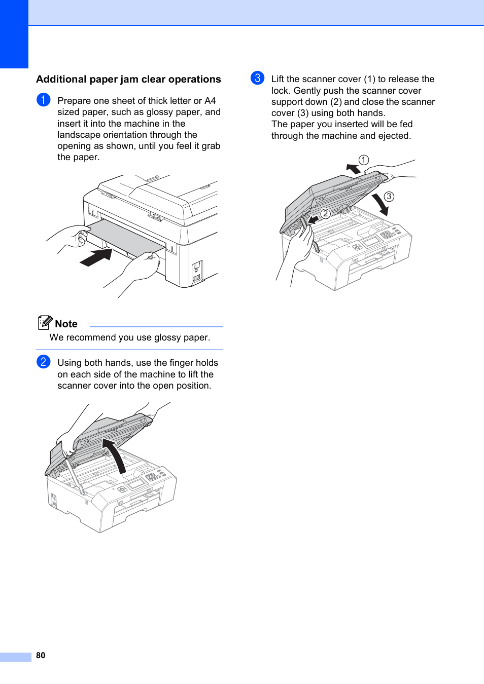Additional paper jam clear operations | Brother Printer MFC-J5910DW User Manual | Page 94 / 155
