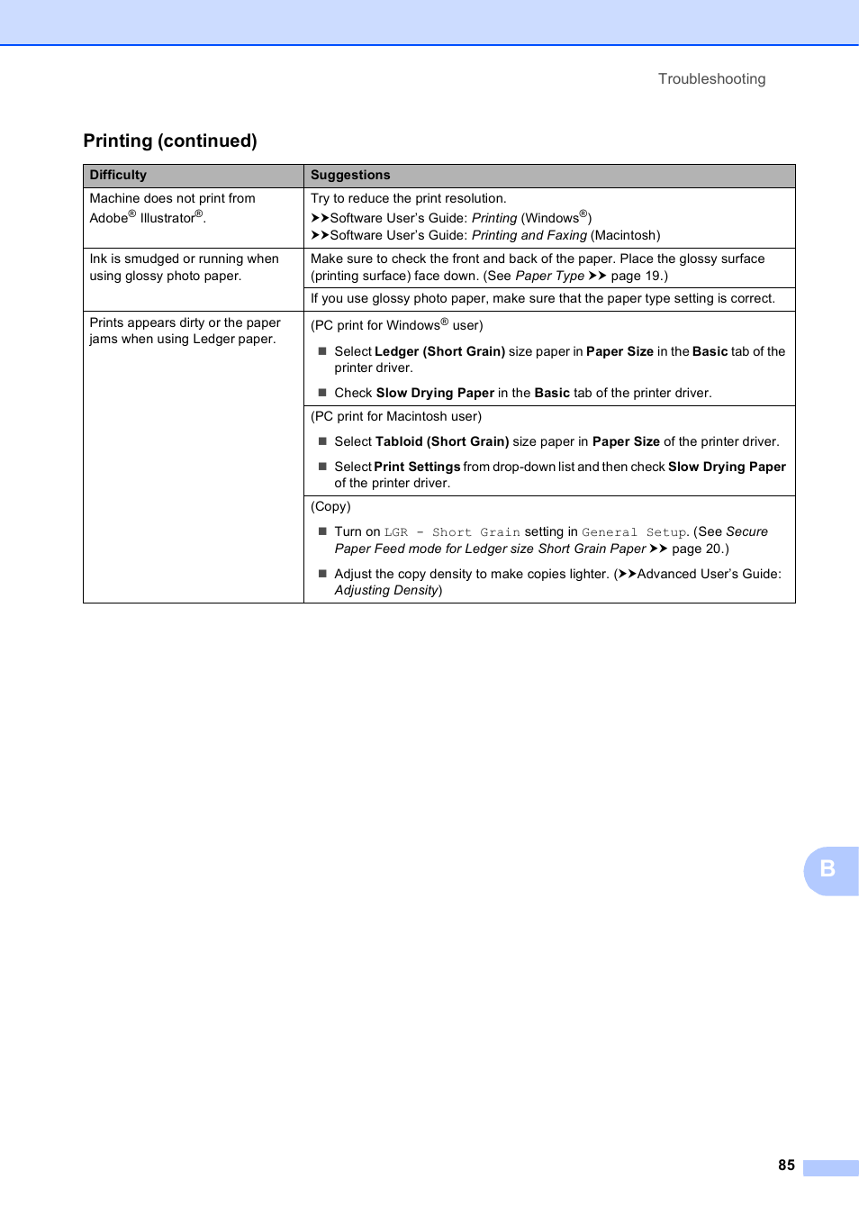 Printing (continued) | Brother Printer MFC-J5910DW User Manual | Page 99 / 155