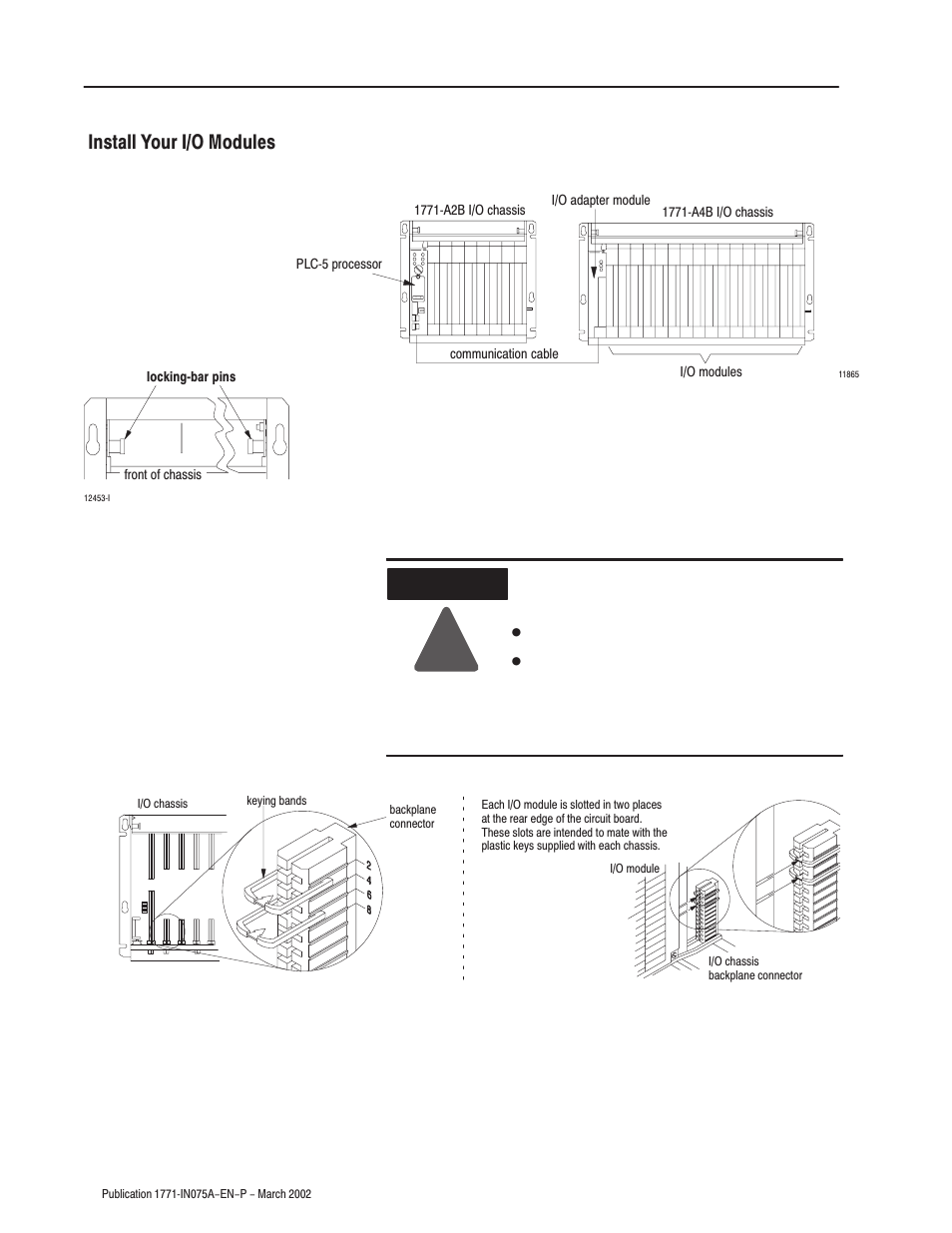 Install your i/o modules | Rockwell Automation 1771-A1B_A2B_A3B_A3B1_A4B SERIES B Universal I/O Chassis Installation Instructions User Manual | Page 16 / 20