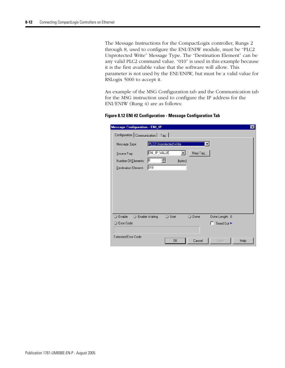 Rockwell Automation 1761-NET-ENIW MicroLogix Ethernet Interface (ENI) User Manual User Manual | Page 104 / 144