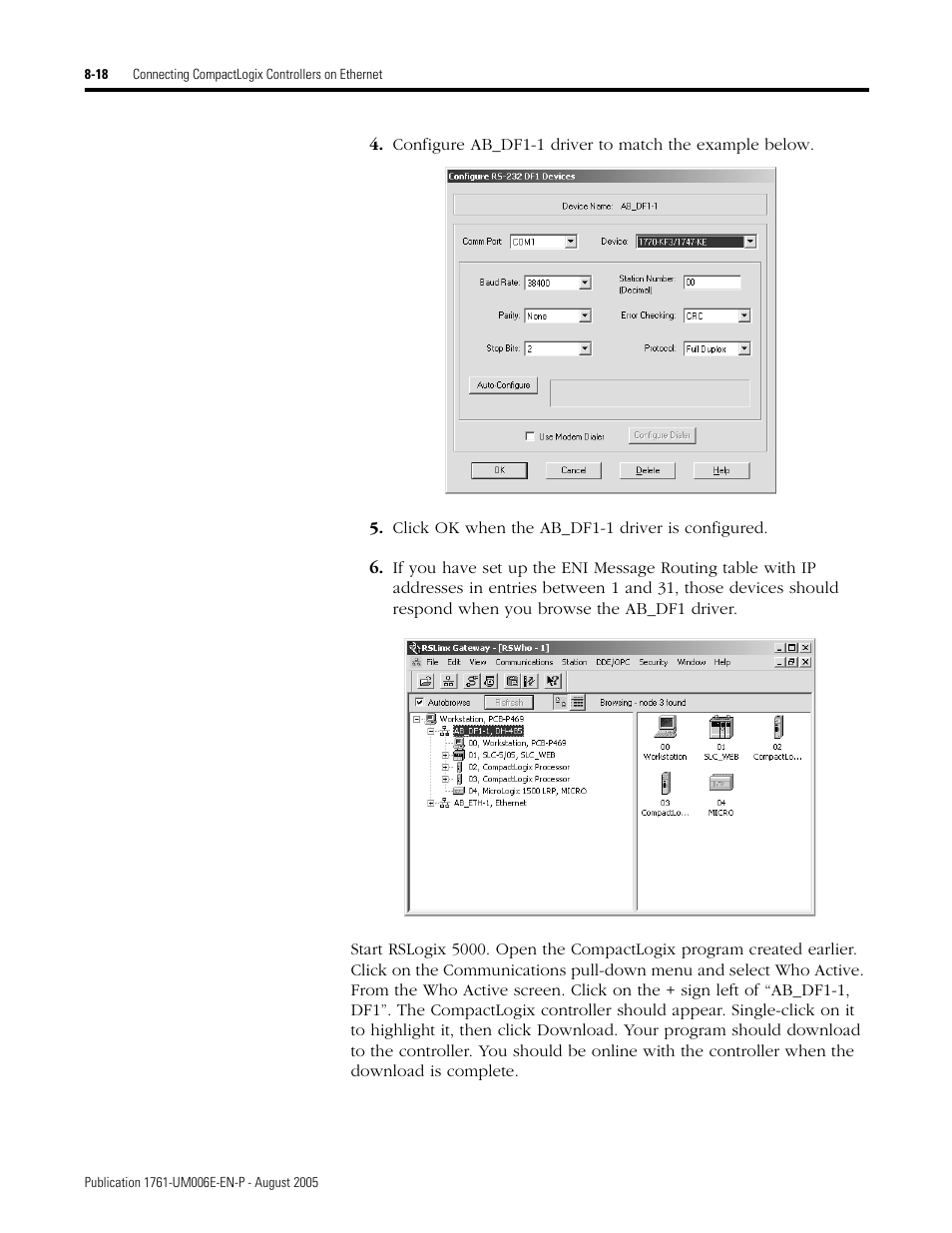 Rockwell Automation 1761-NET-ENIW MicroLogix Ethernet Interface (ENI) User Manual User Manual | Page 110 / 144