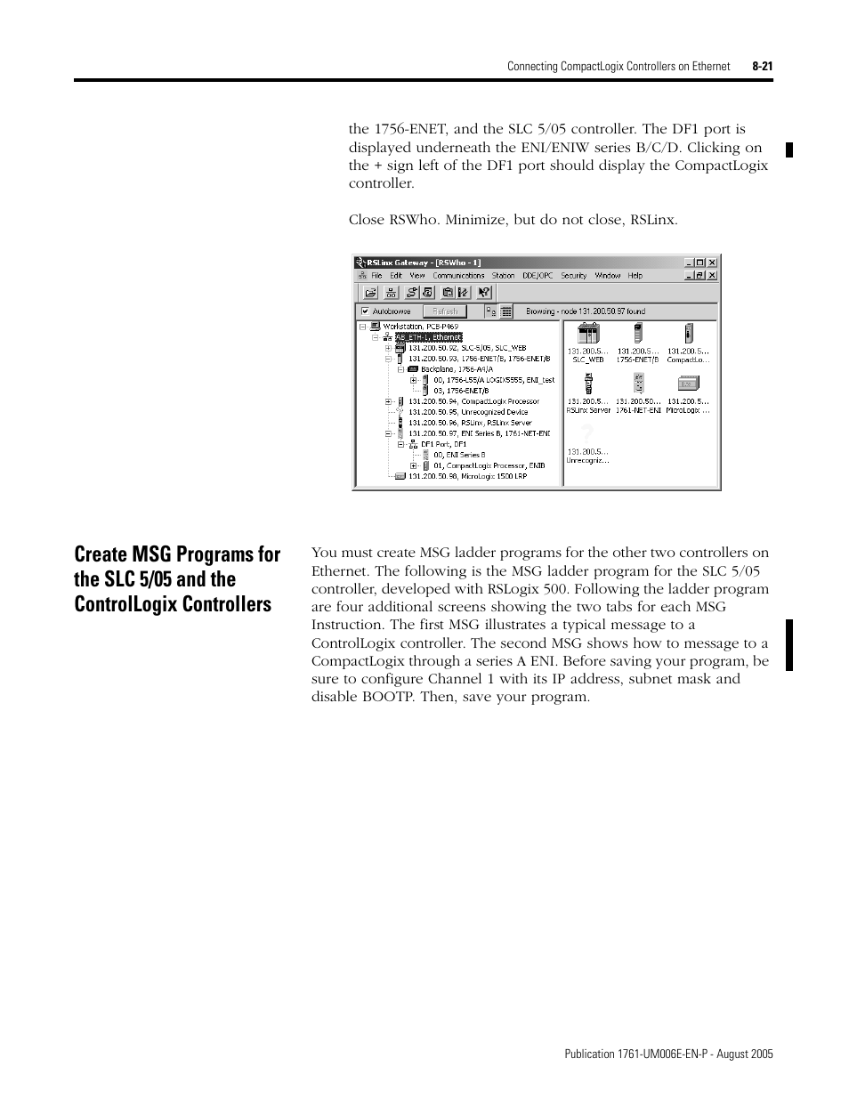 Controllers | Rockwell Automation 1761-NET-ENIW MicroLogix Ethernet Interface (ENI) User Manual User Manual | Page 113 / 144