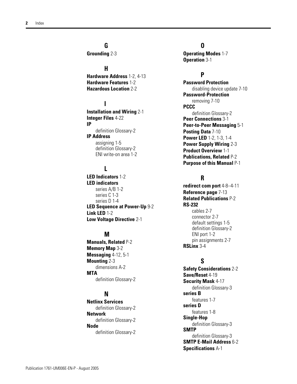 Rockwell Automation 1761-NET-ENIW MicroLogix Ethernet Interface (ENI) User Manual User Manual | Page 140 / 144